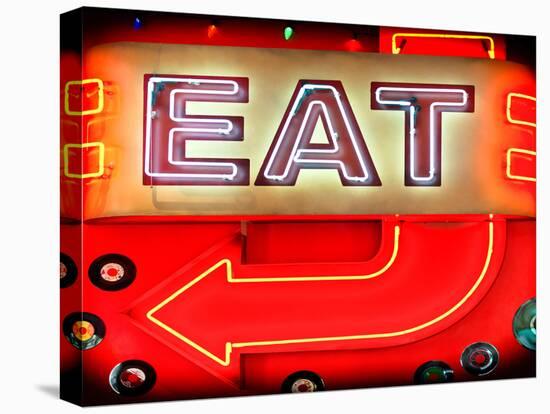 Retail Signage "Eat", Restaurant Sign, New York, USA-Philippe Hugonnard-Premier Image Canvas