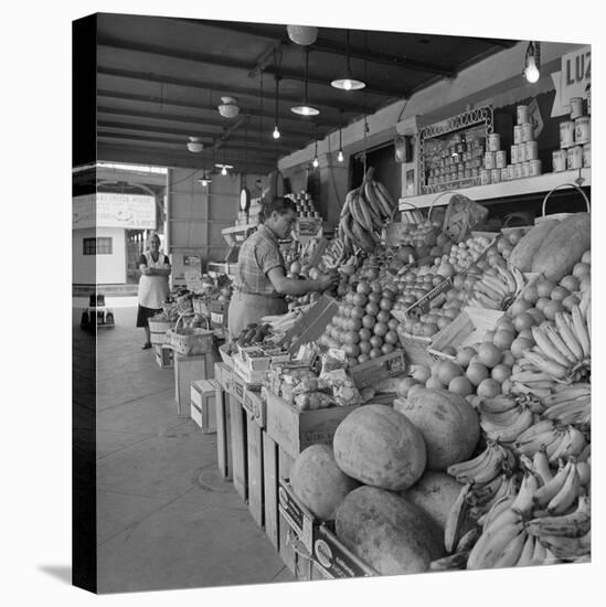 Retail Vegetable Markets Line the Decatur Street Side of the French Market-null-Premier Image Canvas