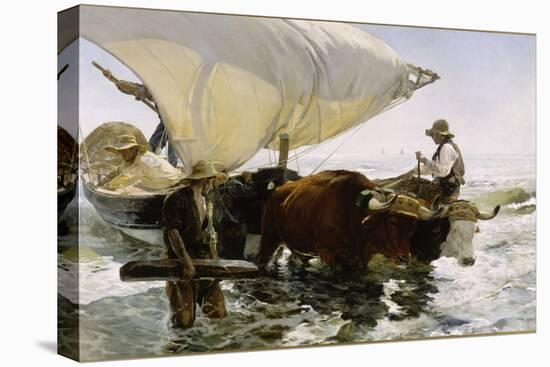 Retour de pêche, halage de la barque-Joaquín Sorolla y Bastida-Premier Image Canvas
