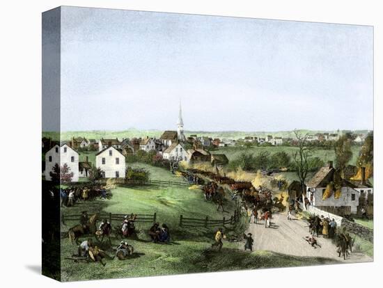 Retreat of the British from Concord, Massachusetts, at the Outset of the American Revolution-null-Premier Image Canvas