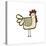 Retro Cartoon Chicken-lineartestpilot-Stretched Canvas