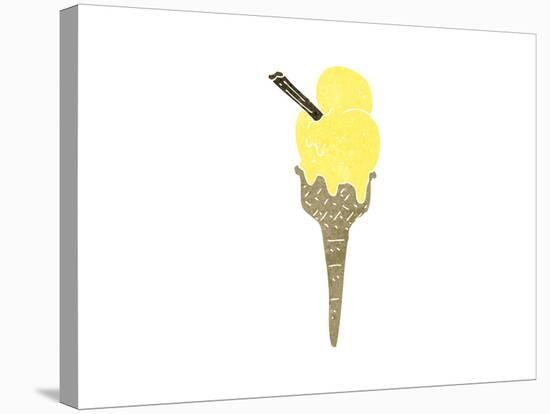 Retro Cartoon Ice Cream-lineartestpilot-Stretched Canvas