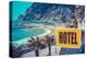 Retro Euro Beach Hotel Sign-Mr Doomits-Premier Image Canvas