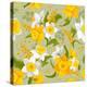 Retro Flower Seamless Pattern - Daffodils. Vector.-Pagina-Stretched Canvas