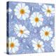 Retro Flower Seamless Pattern - Daisy. Vector. Easy to Edit.-Pagina-Stretched Canvas