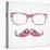 Retro Hipster Face Geometric Icons-cienpies-Stretched Canvas