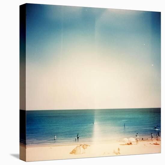 Retro Medium Format Photo. Sunny Day On The Beach. Grain, Blur Added As Vintage Effect-donatas1205-Stretched Canvas