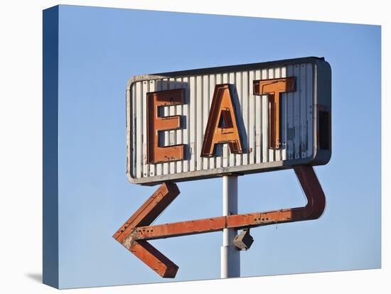 Retro Neon Eat Sign Ruin in Early Morning Light.-trekandshoot-Premier Image Canvas