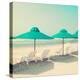 Retro Pastel Beach-Andrekart Photography-Stretched Canvas