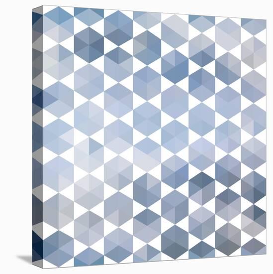 Retro Pattern of Geometric Hexagon Shapes-Little_cuckoo-Stretched Canvas