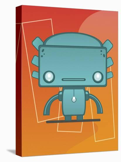 Retro Robot Aqua-Craig Snodgrass-Premier Image Canvas