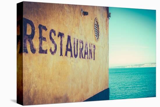 Retro Rustic Restaurant by the Sea-Mr Doomits-Premier Image Canvas