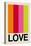 Retro Stripe LOVE Fruit-Frances Collett-Premier Image Canvas