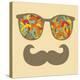 Retro Sunglasses with Reflection for Hipster.-panova-Stretched Canvas