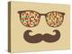 Retro Sunglasses With Reflection For Hipster-panova-Stretched Canvas