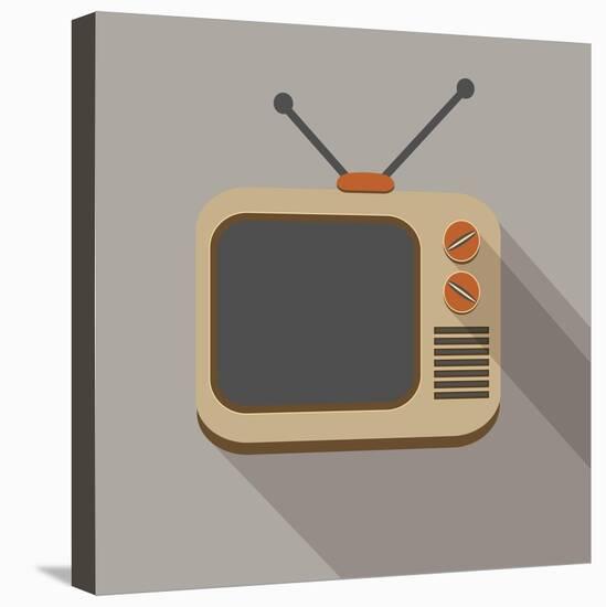 Retro Tv Set-YasnaTen-Stretched Canvas