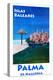 Retro Vintage Poster of Palma de Mallorca Cathedra-Markus Bleichner-Stretched Canvas