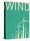 Retro Wind Turbines Illustration-norph-Stretched Canvas