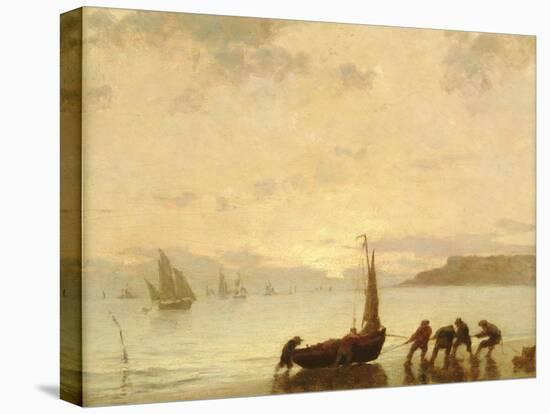 Return from Fishing with Setting Sun-Eugene Louis Boudin-Premier Image Canvas