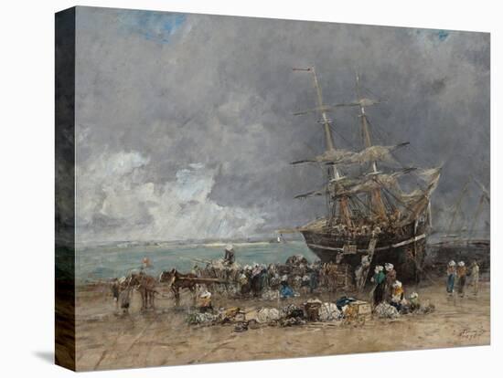 Return of the Terre-Neuvier, 1875 (Oil on Canvas)-Eugene Louis Boudin-Premier Image Canvas