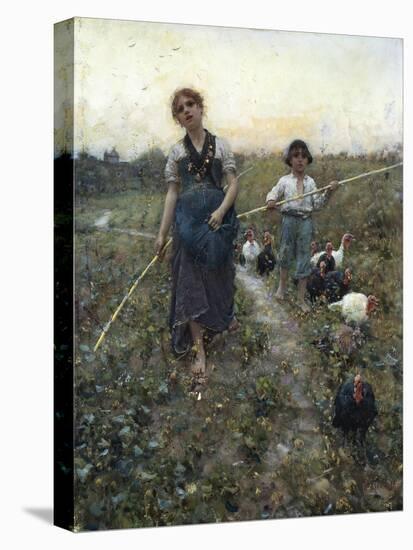 Returning from Fields-Francesco Paolo Michetti-Premier Image Canvas