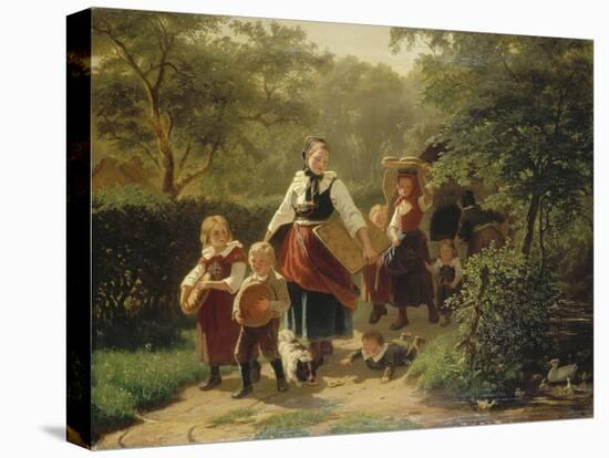 Returning from the Backery, 1860-Hermann Sondermann-Premier Image Canvas