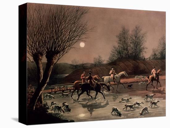 Returning Home by Moonlight (Colour Litho)-James Pollard-Premier Image Canvas