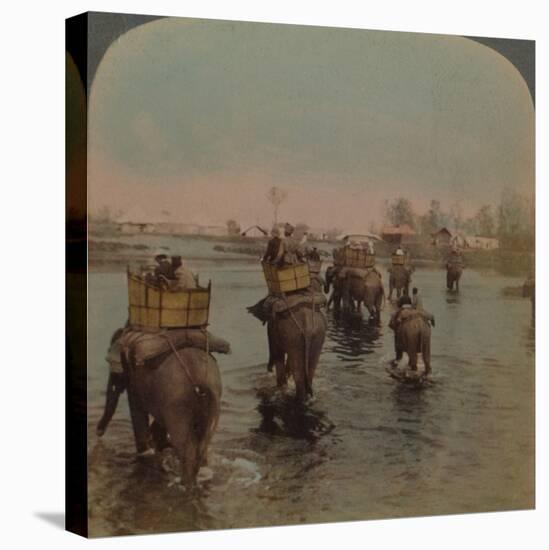 'Returning to camp after a day's shoot, Bebar jungle, India', 1909-Elmer Underwood-Premier Image Canvas