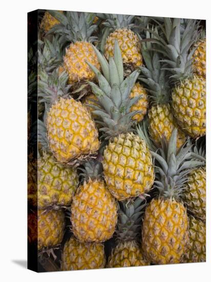 Reunion Island, St-Paul, Seafront Market, Pineapples-Walter Bibikow-Premier Image Canvas