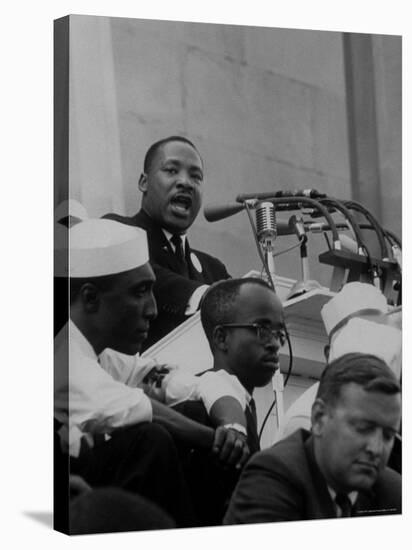 Rev. Martin Luther King Jr. Speaking During a Civil Rights Rally-Francis Miller-Premier Image Canvas