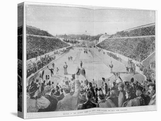 Revival of the Olympic Games in Athens: Loues Winning the Race from Marathon, 10th April 1896-null-Premier Image Canvas