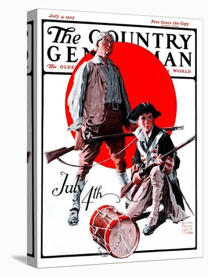 "Revolutionary Soldiers," Country Gentleman Cover, July 4, 1925-William Meade Prince-Premier Image Canvas