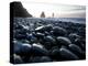 Reynisdrangar Rock Formations and Black Beach, Vik, Iceland-Peter Adams-Premier Image Canvas