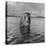 Rhesus Monkey Sitting in Water Up to His Chest-Hansel Mieth-Premier Image Canvas