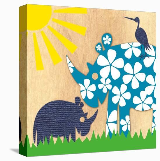 Rhino Family-Z Studio-Stretched Canvas