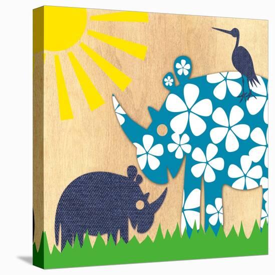 Rhino Family-Z Studio-Stretched Canvas