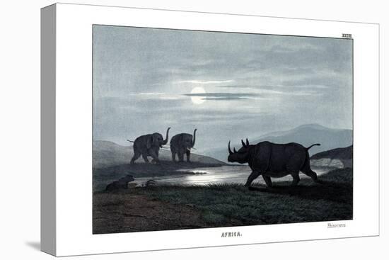Rhinoceros, 1860-null-Premier Image Canvas