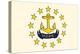 Rhode Island State Flag-Lantern Press-Stretched Canvas