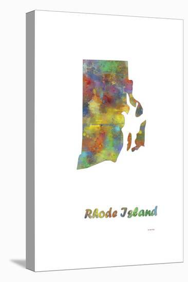 Rhode Island State Map 1-Marlene Watson-Premier Image Canvas