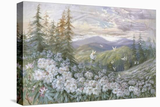 Rhododendrons and Butterflies-Marion Ellis Rowan-Premier Image Canvas