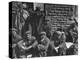 Rhondda Valley Miners Waiting For Their Bus-William Vandivert-Premier Image Canvas