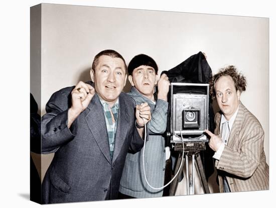RHYTHM AND WEEP, from left: Curly Howard, Moe Howard, Larry Fine, (aka The Three Stooges), 1946-null-Stretched Canvas