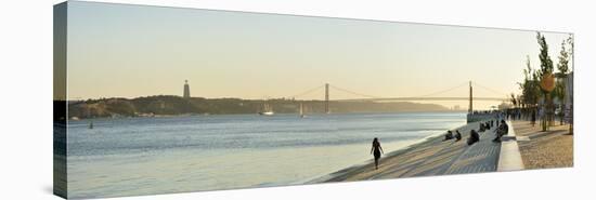 Ribeira Das Naus Esplanade, Along the Tagus River. Lisbon, Portugal-Mauricio Abreu-Premier Image Canvas