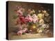 Rich Still Life of Pink and Yellow Roses-Alfred Godchaux-Premier Image Canvas