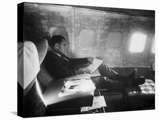 Richard M. Nixon Working on Board Plane-Hank Walker-Premier Image Canvas