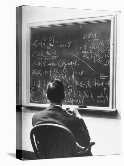 Richard Schafer, an Expert in the Field of Non Associative Algebras, Studying Complicated Formulas-Alfred Eisenstaedt-Premier Image Canvas