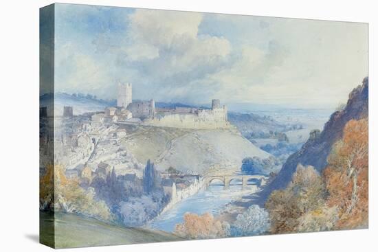 Richmond Castle and Town, Yorkshire (Pencil & W/C on Paper)-William Callow-Premier Image Canvas
