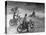 Riders Enjoying Motorcycle Riding, with One Taking a Spill-Loomis Dean-Premier Image Canvas