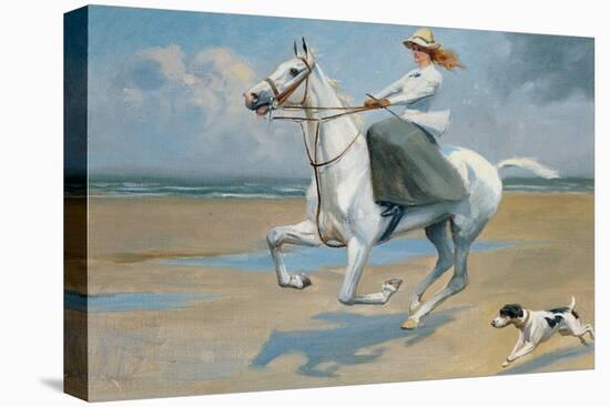 Riding on the Strand-Frank P. Stonelake-Premier Image Canvas