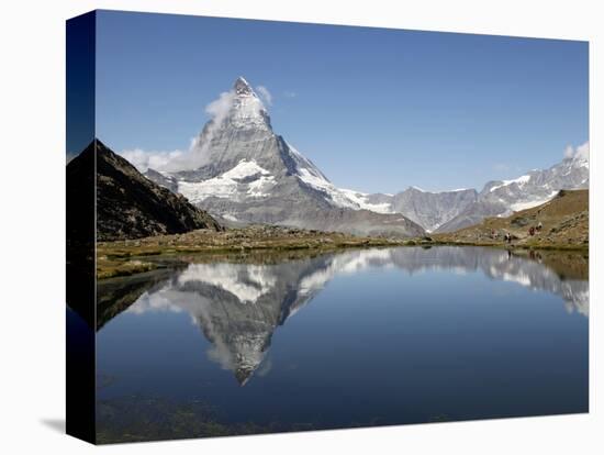 Riffelsee and the Matterhorn, Zermatt, Valais, Swiss Alps, Switzerland, Europe-Hans Peter Merten-Premier Image Canvas